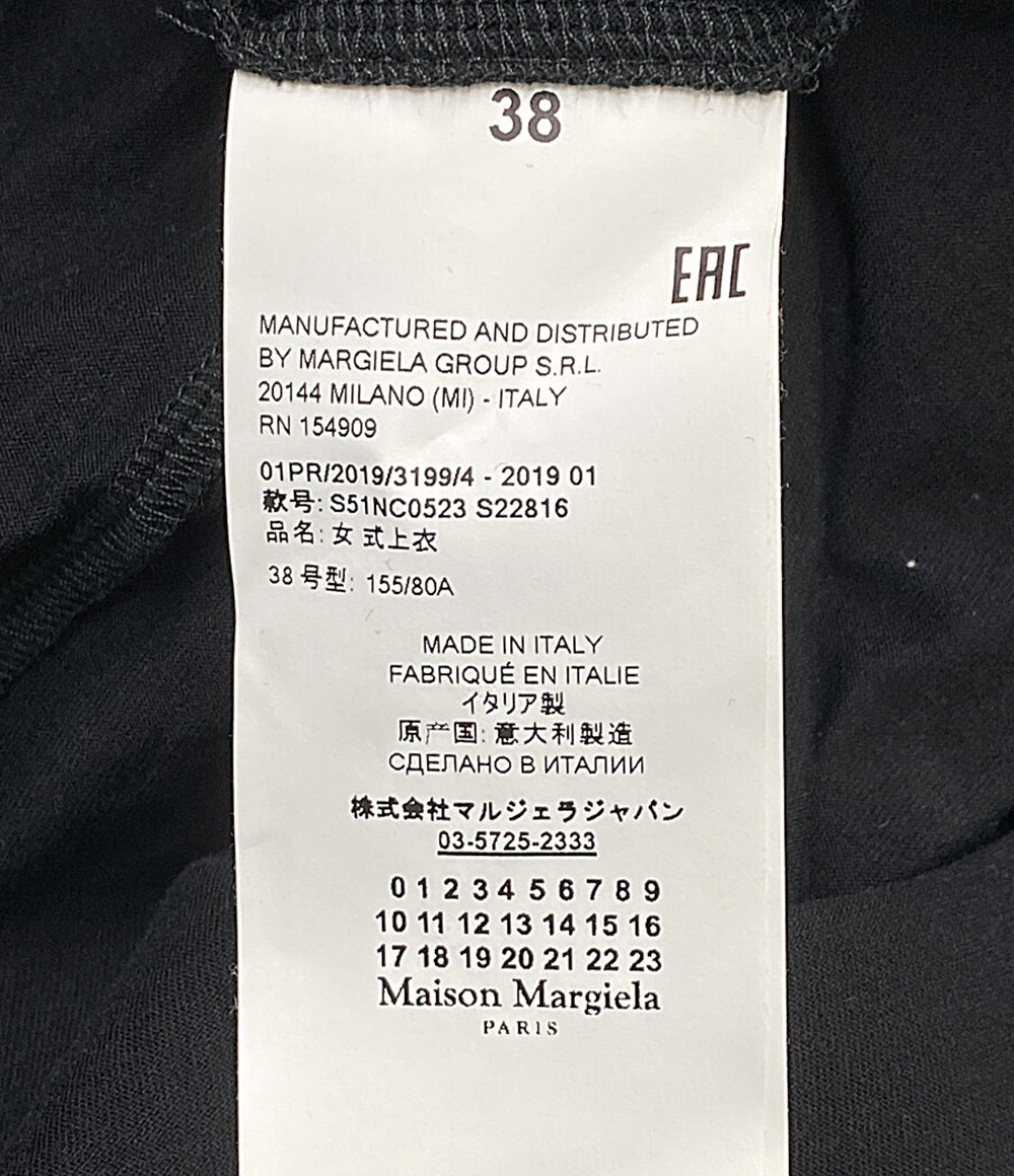 Maison Margiela カットソー ノースリーブ レース切替シャツ 19ss S51NC0523 レディース SIZE 38 メゾンマルジェラ