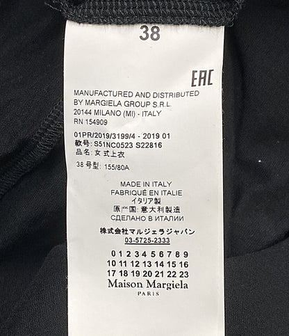 Maison Margiela カットソー ノースリーブ レース切替シャツ 19ss S51NC0523 レディース SIZE 38 メゾンマルジェラ