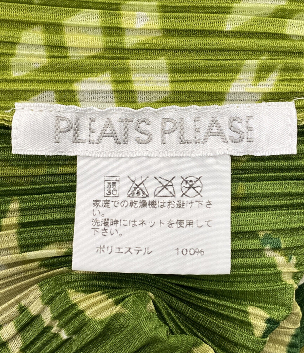 PLEATS PLEASE タンクトップ PP91-Jk605 柄 レディース SIZE 3