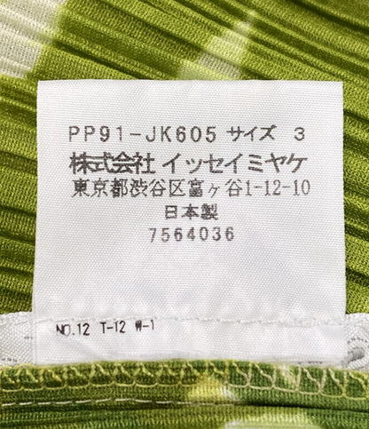PLEATS PLEASE タンクトップ PP91-Jk605 柄 レディース SIZE 3 プリーツプリーズ