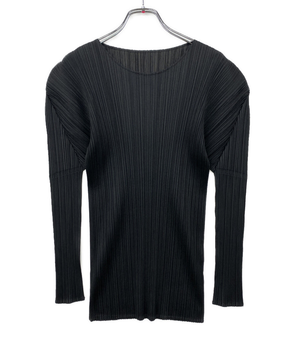 PLEATS PLEASE 長袖Ｔシャツ PP04-JK607 ブラック レディース SIZE 3 プリーツプリーズ