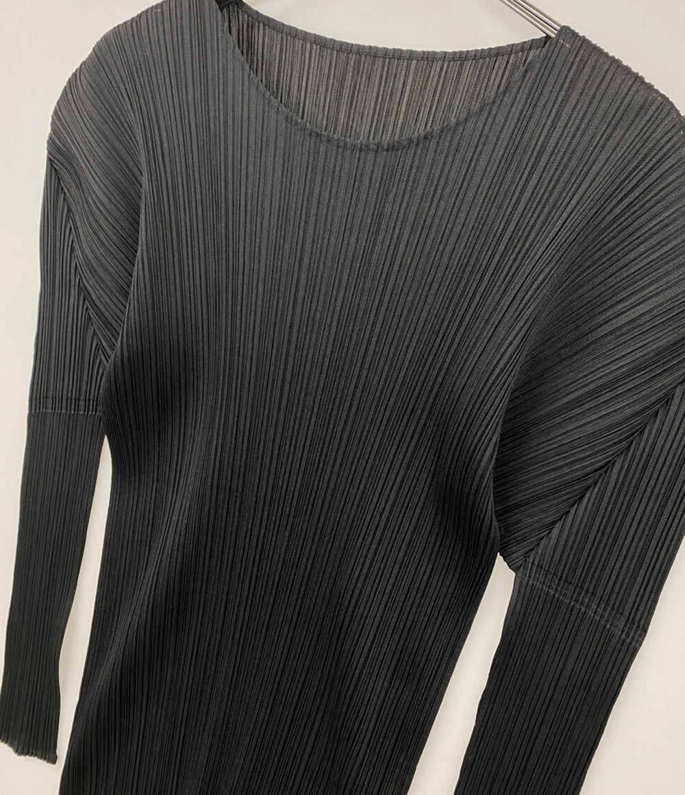 PLEATS PLEASE 長袖Ｔシャツ PP04-JK607 ブラック レディース SIZE 3 プリーツプリーズ