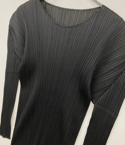 PLEATS PLEASE 長袖Ｔシャツ PP04-JK607 ブラック レディース SIZE 3 プリーツプリーズ