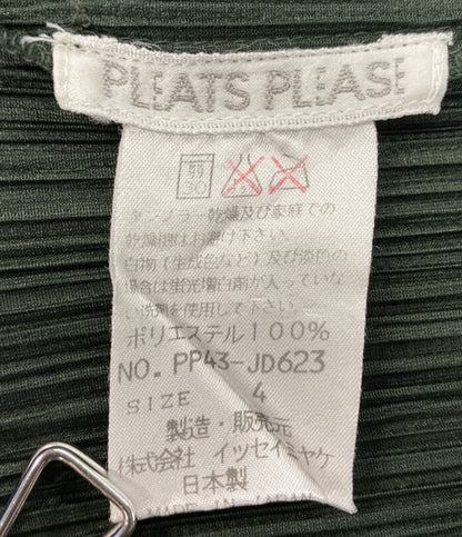 PLEATS PLEASE カーディガン PP43-JK623 グリーン レディース SIZE 4 プリーツプリーズ