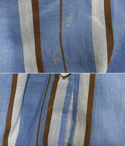 ne Quittez pas 半袖ワンピース ブルー ストライプ柄 コットンワンピース 010451GR2 レディース SIZE S ヌキテパ