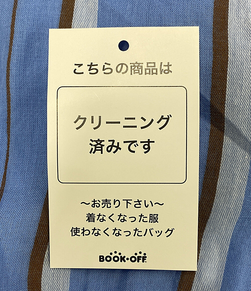 ne Quittez pas 半袖ワンピース ブルー ストライプ柄 コットンワンピース 010451GR2 レディース SIZE S ヌキテパ
