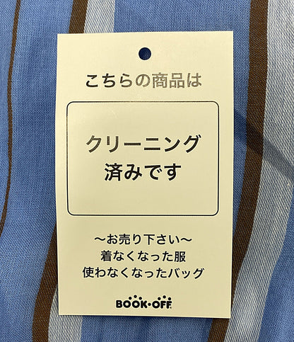 ne Quittez pas 半袖ワンピース ブルー ストライプ柄 コットンワンピース 010451GR2 レディース SIZE S ヌキテパ