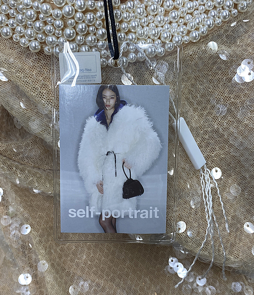 Self-Portrait ノースリーブワンピース スパンコール RS25-114M-BG レディース SIZE 2 セルフ ポートレイト