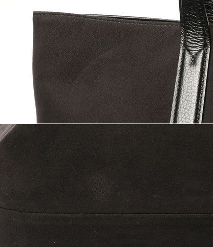 PELLE MORBIDA トートバッグ ブラック スエード メンズ ペッレモルビダ