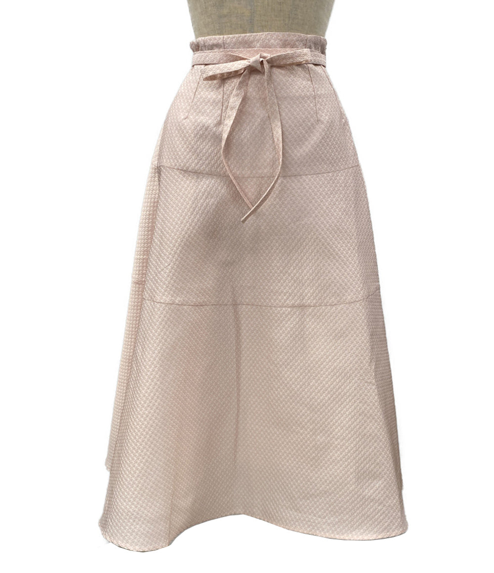 美品 AMICA アミカ Aラインスカート ジャガード ピンク AM043H-SS05 レディース SIZE F