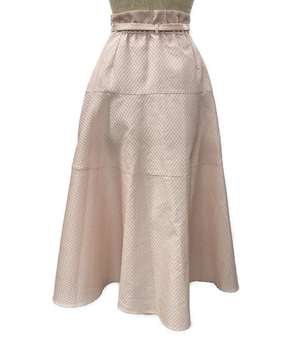 美品 AMICA アミカ Aラインスカート ジャガード ピンク AM043H-SS05 レディース SIZE F