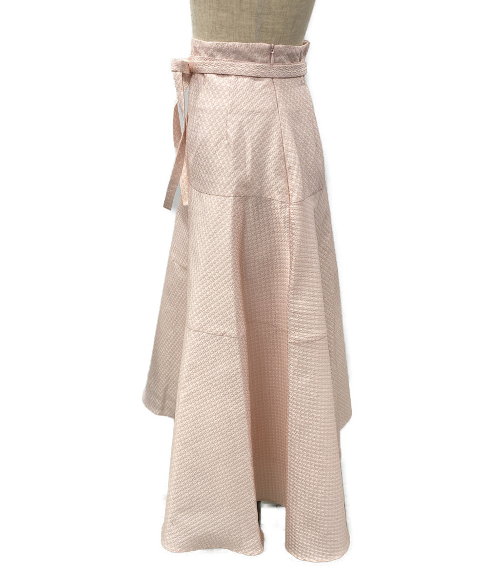 美品 AMICA アミカ Aラインスカート ジャガード ピンク AM043H-SS05 レディース SIZE F
