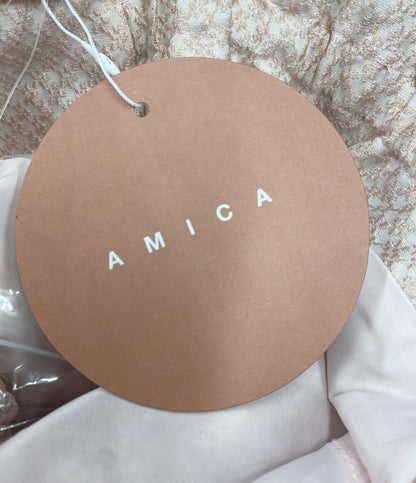 美品 AMICA アミカ Aラインスカート ジャガード ピンク AM043H-SS05 レディース SIZE F