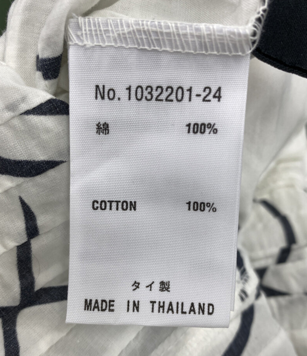 美品 YACCOMARICARD ピンタックパンツ ハイウエスト 総柄 レディース SIZE 1 ヤッコマリカルド