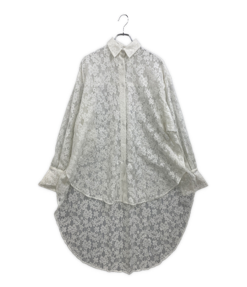 LA BELLE ETUDE ラベル エチュード 長袖シャツ レースシャツ ロング丈 フラワー ETIZI251004 レディース SIZE F