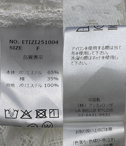 LA BELLE ETUDE ラベル エチュード 長袖シャツ レースシャツ ロング丈 フラワー ETIZI251004 レディース SIZE F