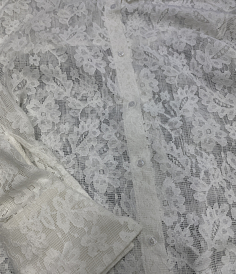 LA BELLE ETUDE ラベル エチュード 長袖シャツ レースシャツ ロング丈 フラワー ETIZI251004 レディース SIZE F