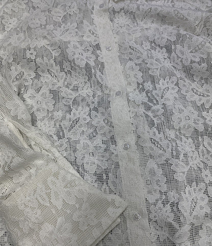 LA BELLE ETUDE ラベル エチュード 長袖シャツ レースシャツ ロング丈 フラワー ETIZI251004 レディース SIZE F