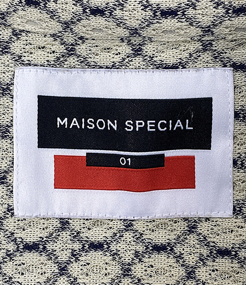 美品 MAISON SPECIAL 半袖Ｔシャツ プライムオープンカラーシャツ 1122131130 メンズ SIZE 01 メゾンスペシャル