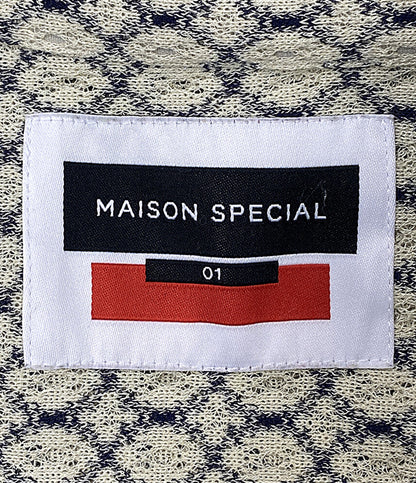 美品 MAISON SPECIAL 半袖Ｔシャツ プライムオープンカラーシャツ 1122131130 メンズ SIZE 01 メゾンスペシャル