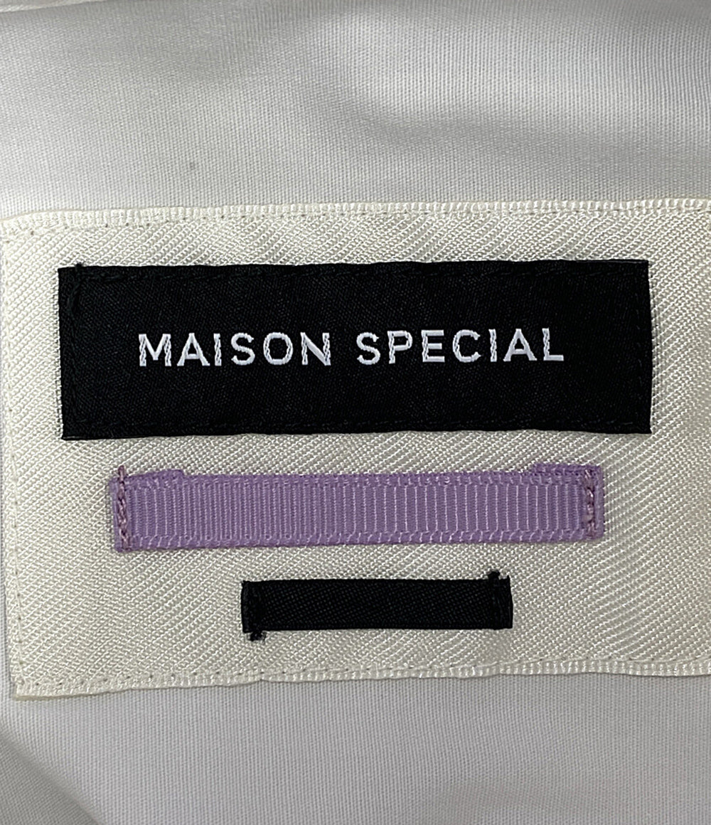 MAISON SPECIAL 長袖シャツ コットン ホワイト レイヤード 21192315105 レディース SIZE F メゾンスペシャル
