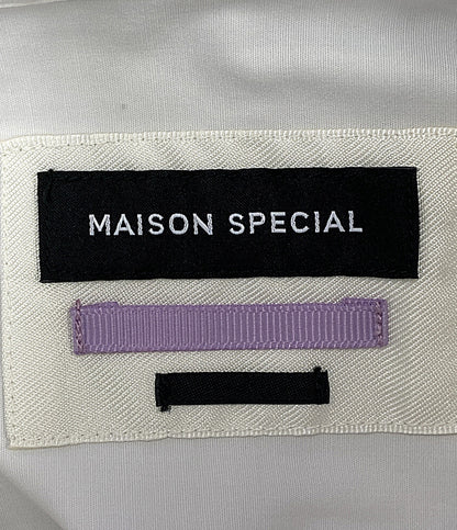 MAISON SPECIAL 長袖シャツ コットン ホワイト レイヤード 21192315105 レディース SIZE F メゾンスペシャル