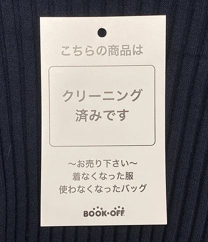 MAX MARA リブニット プリーツインナー付き ネイビー レディース SIZE L マックスマーラ