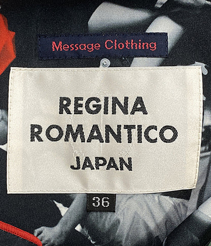 美品 REGINA ROMANTICO レジーナロマンティコ テーラードジャケット LOVE 総柄 RJFB08007BK レディース SIZE 36