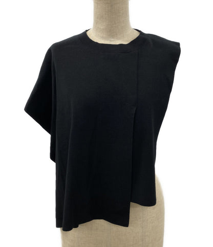 ENFOLD ニット 300IS270-0861 CAPE VEST BLK レディース SIZE 38 エンフォルド