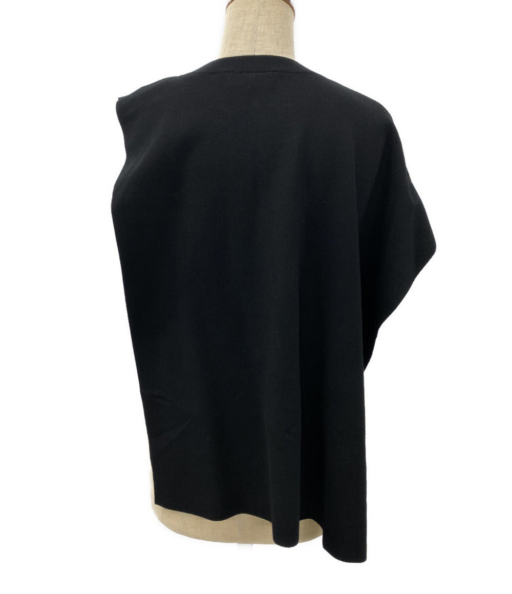 ENFOLD ニット 300IS270-0861 CAPE VEST BLK レディース SIZE 38 エンフォルド