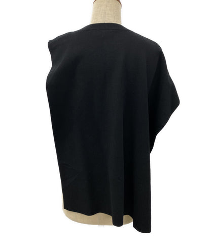 ENFOLD ニット 300IS270-0861 CAPE VEST BLK レディース SIZE 38 エンフォルド