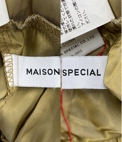 MAISON SPECIAL キャミソール グレイッシュイエロー ブラックシフォン 21231315206 レディース SIZE M メゾンスペシャル