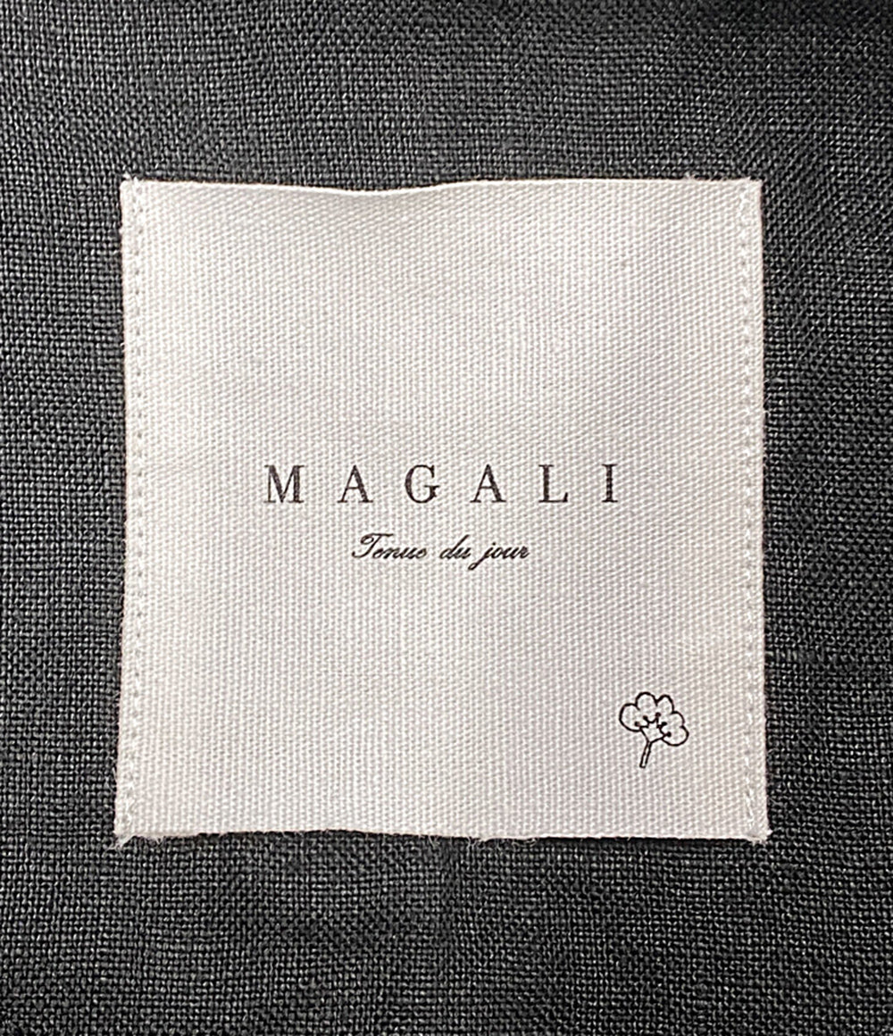 MAGALI マガリ 半袖シャツ キャンバスリネンセーラカラーブラウス BL261BK レディース SIZE -