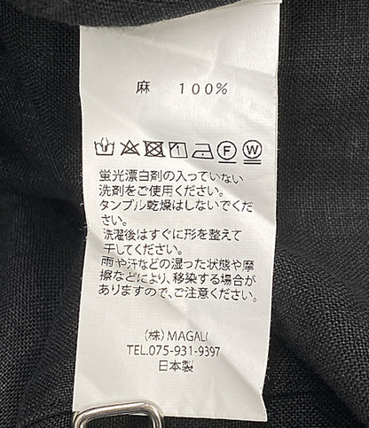 MAGALI マガリ 半袖シャツ キャンバスリネンセーラカラーブラウス BL261BK レディース SIZE -