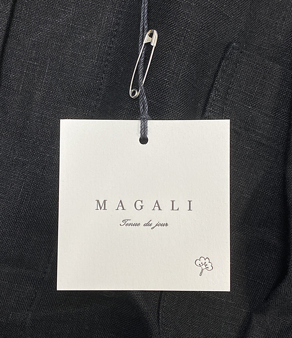 MAGALI マガリ 半袖シャツ キャンバスリネンセーラカラーブラウス BL261BK レディース SIZE -