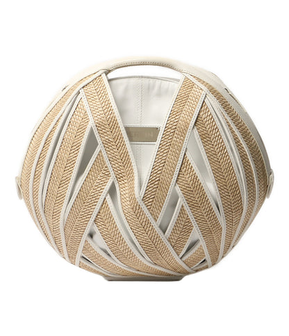 PERRIN ペラン ハンドバッグ Le Panier Raffia Basket Handbag ホワイト レディース