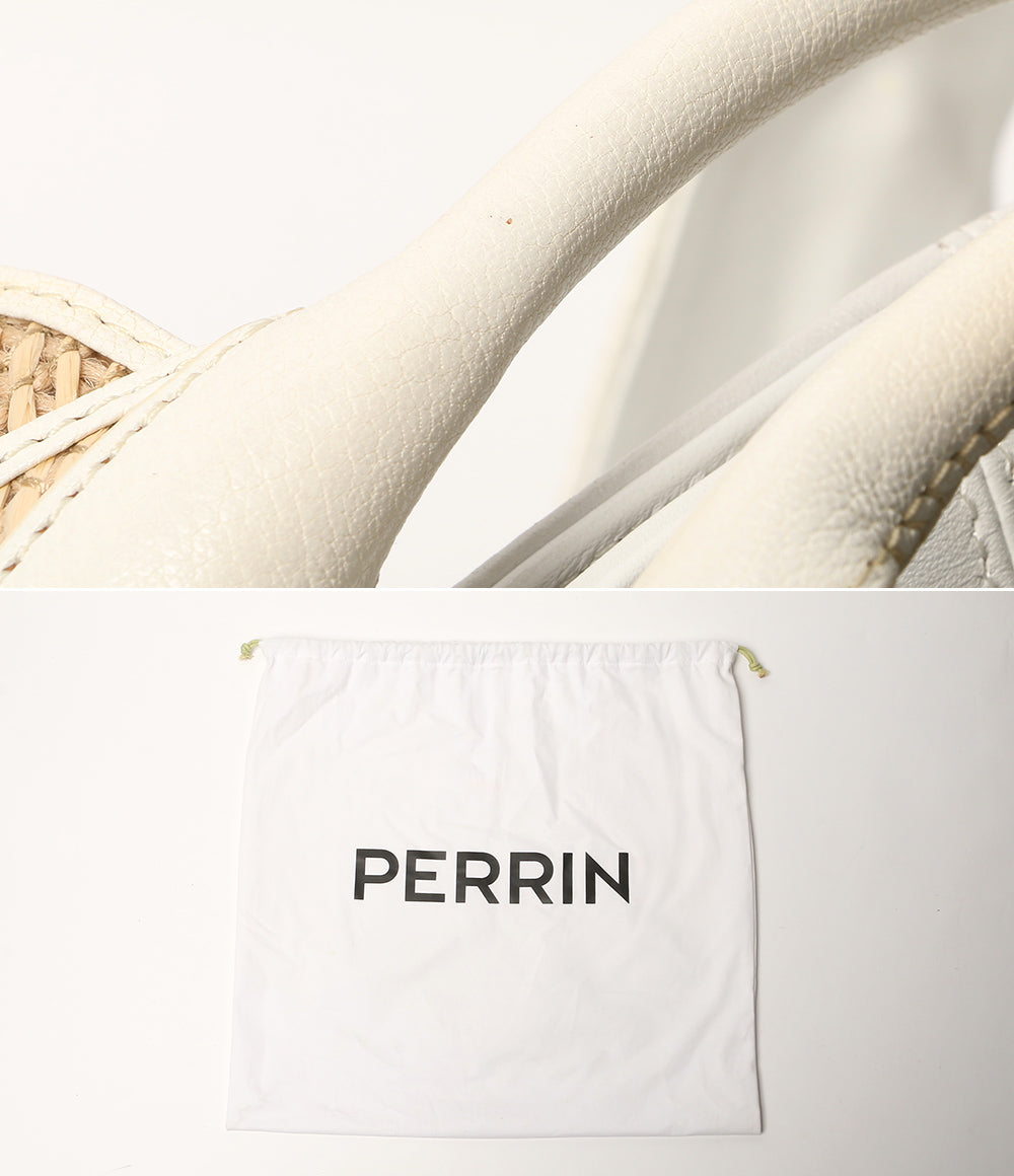 PERRIN ペラン ハンドバッグ Le Panier Raffia Basket Handbag ホワイト レディース
