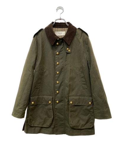 CELINE ハンティングジャケット オイル加工 モスグリーン レディース SIZE 34 セリーヌ