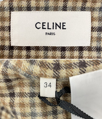 CELINE ハンティングジャケット オイル加工 モスグリーン レディース SIZE 34 セリーヌ