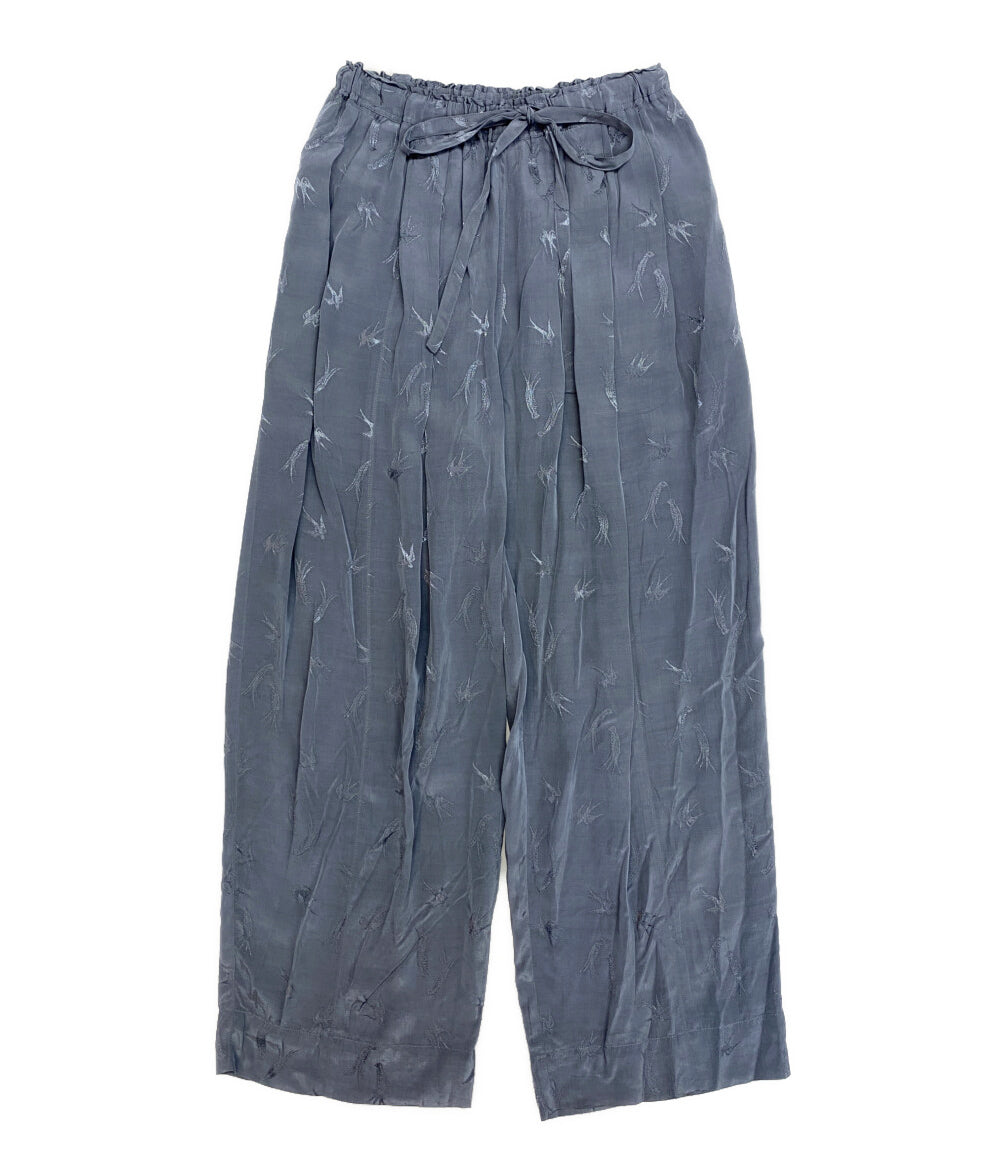TODAYFUL パンツ 12510713 ブルー swallow satin pants レディース SIZE 38 トゥデイフル