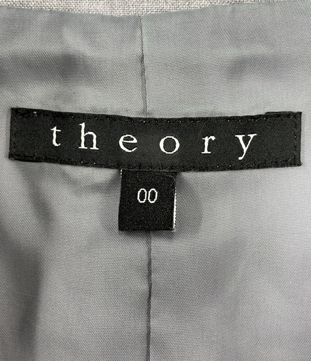 theory ノーカラージャケット 01-9904219-025-698 レディース SIZE 00 セオリー