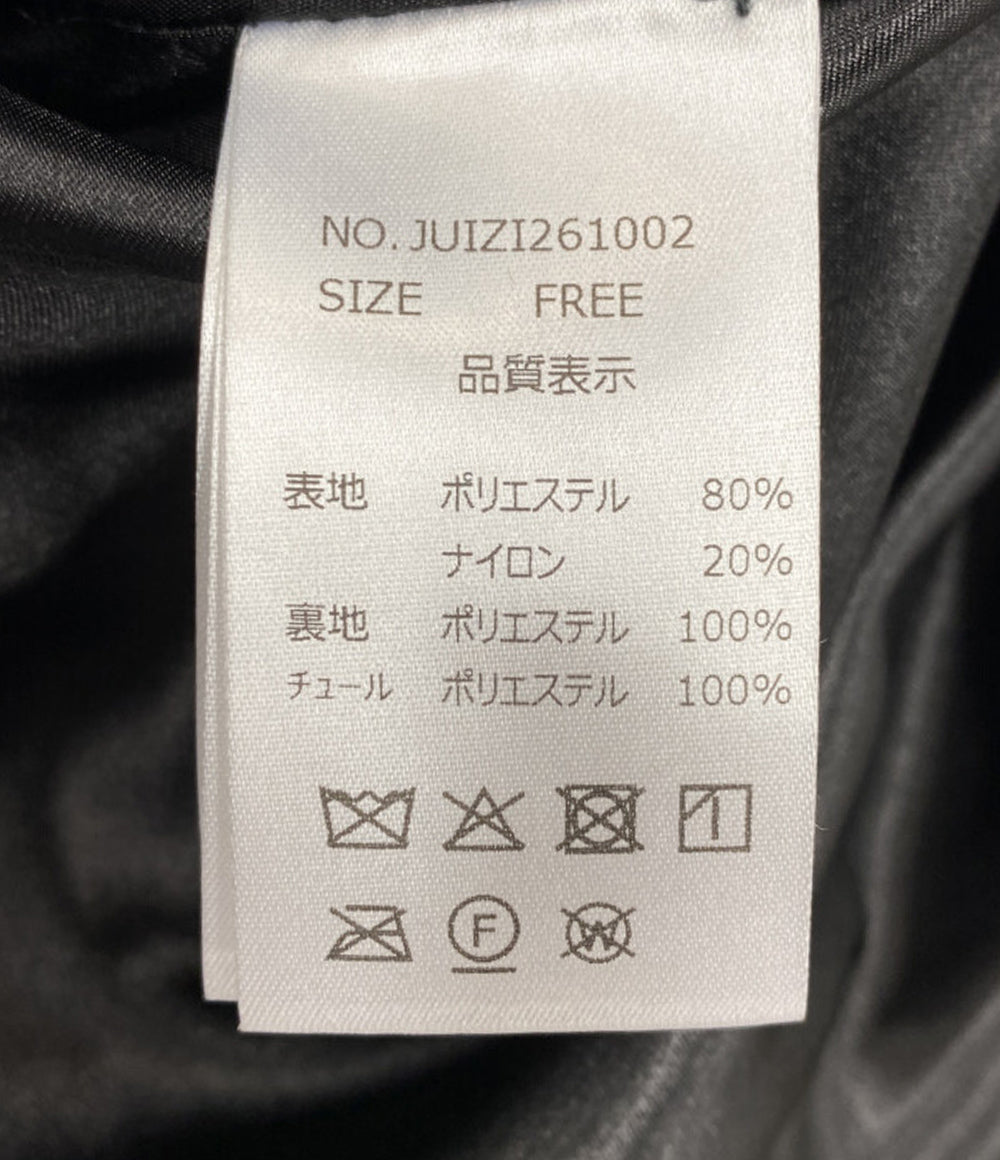 美品 J1U by LA BELLE ETUDE ジユウバイラベルエチュード フラワージャガードボリュームワンピース レディース SIZE F