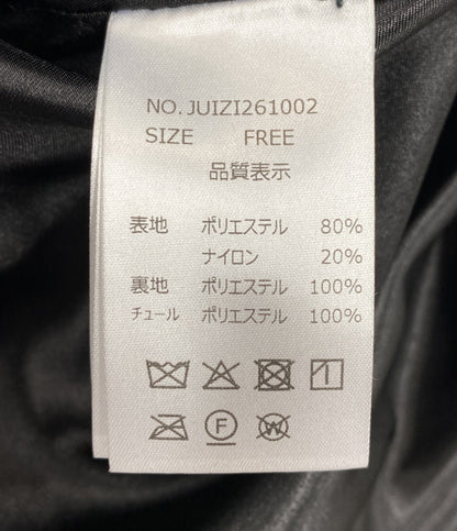 美品 J1U by LA BELLE ETUDE ジユウバイラベルエチュード フラワージャガードボリュームワンピース レディース SIZE F