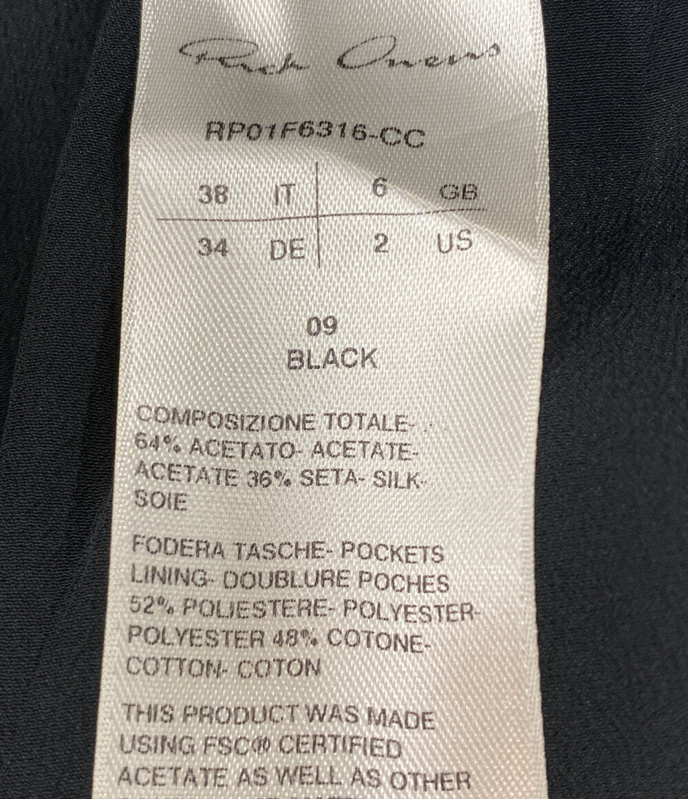 美品 RICK OWENS ショートパンツ フォグ ボクサー RP01F6316 レディース SIZE 38 リックオウエンス