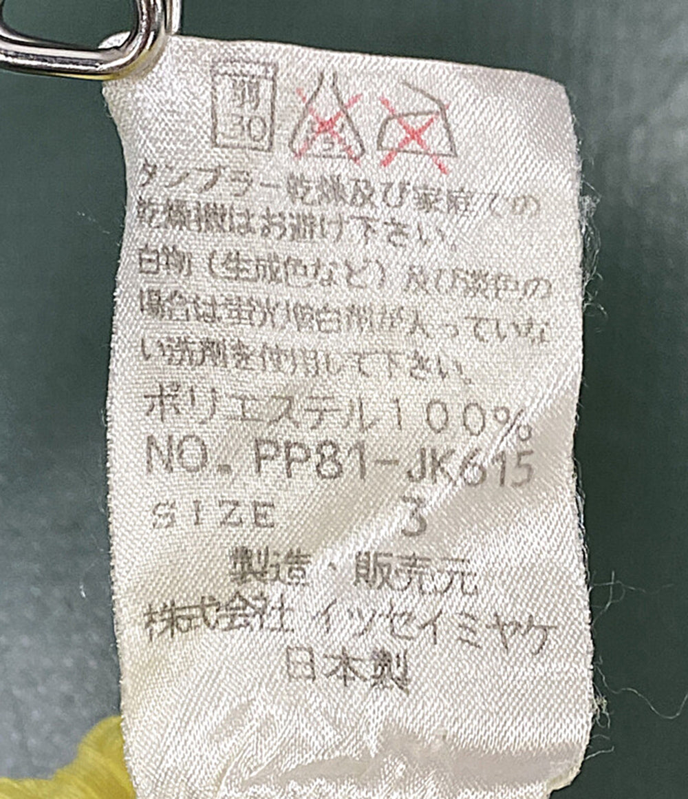 PLEATS PLEASE ノースリーブプリーツカットソー イエロー PP81-JK615 レディース SIZE 3 プリーツプリーズ