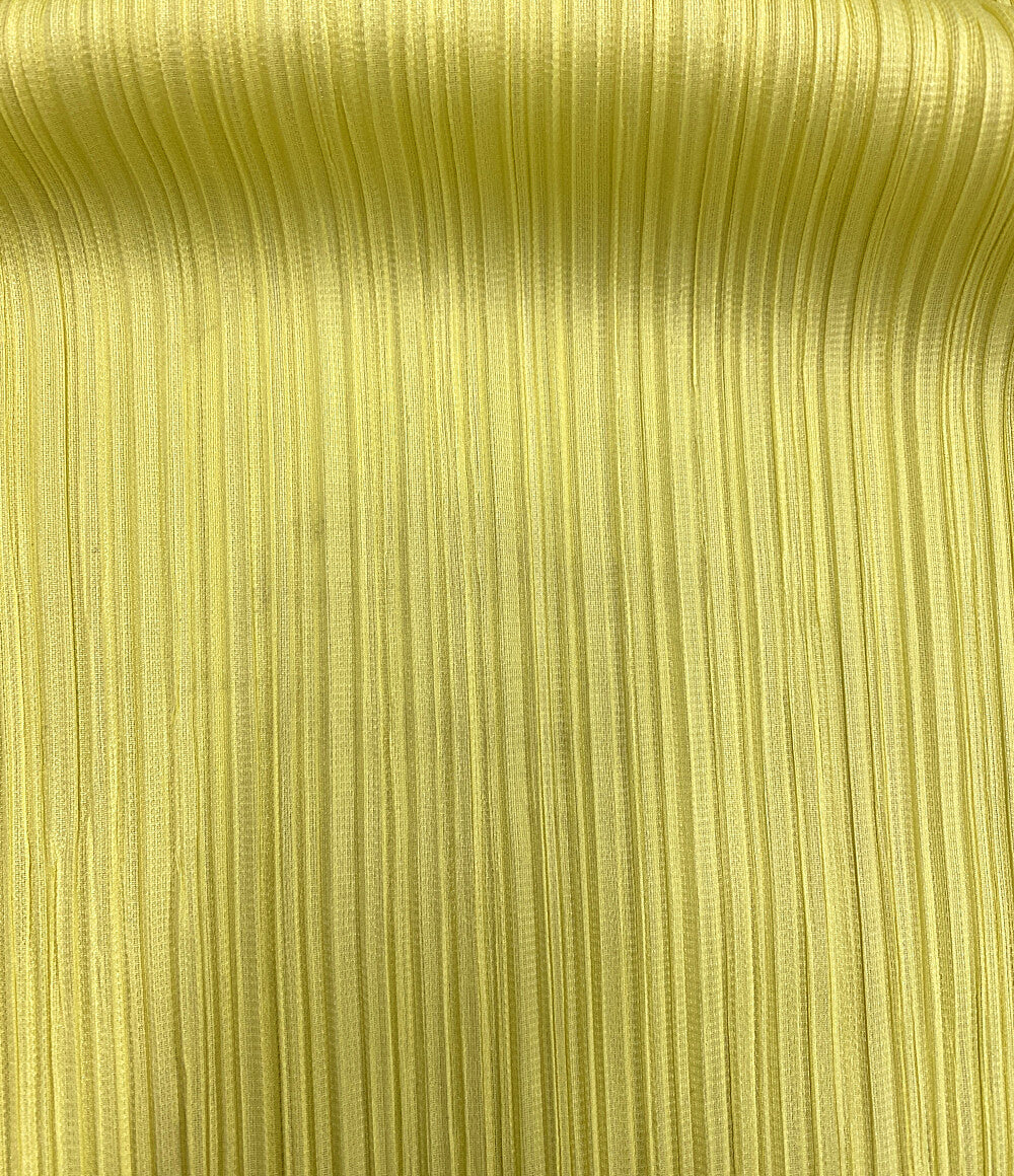 PLEATS PLEASE ノースリーブプリーツカットソー イエロー PP81-JK615 レディース SIZE 3 プリーツプリーズ