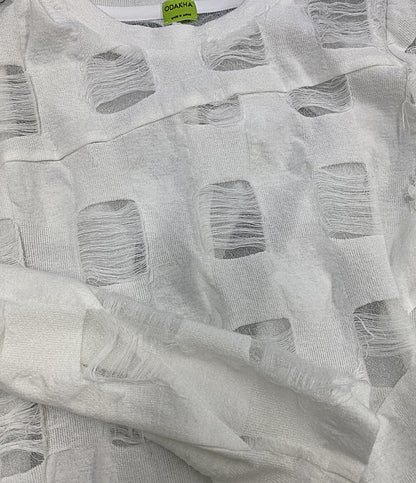 美品 ODAKHA オダカ カットソー クラッシュ加工 26SS OH26SS-KN082 レディース SIZE 2