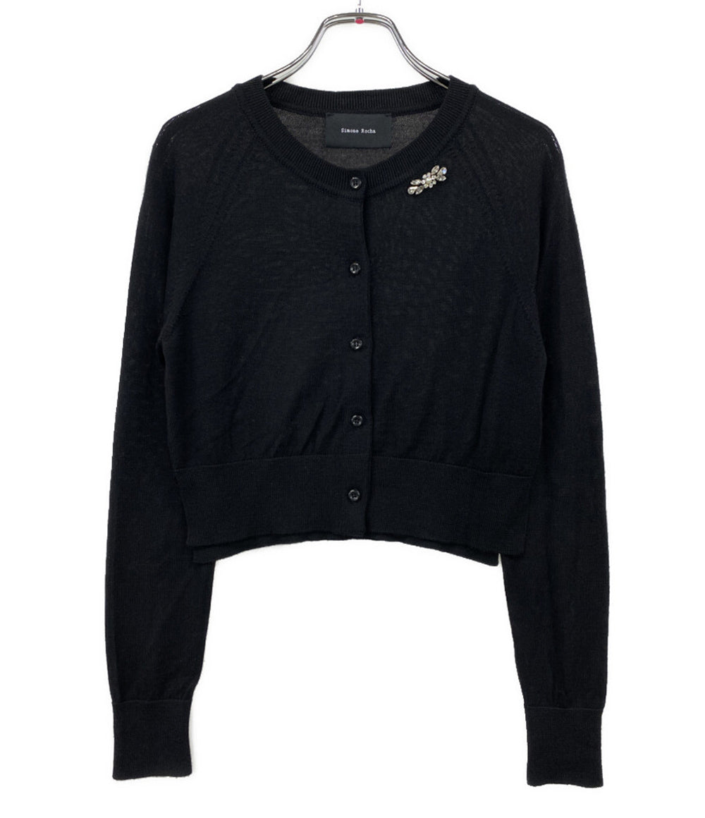 Simone Rocha カーディガン ビジュー ブラック レディース SIZE XS シモーネロシャ