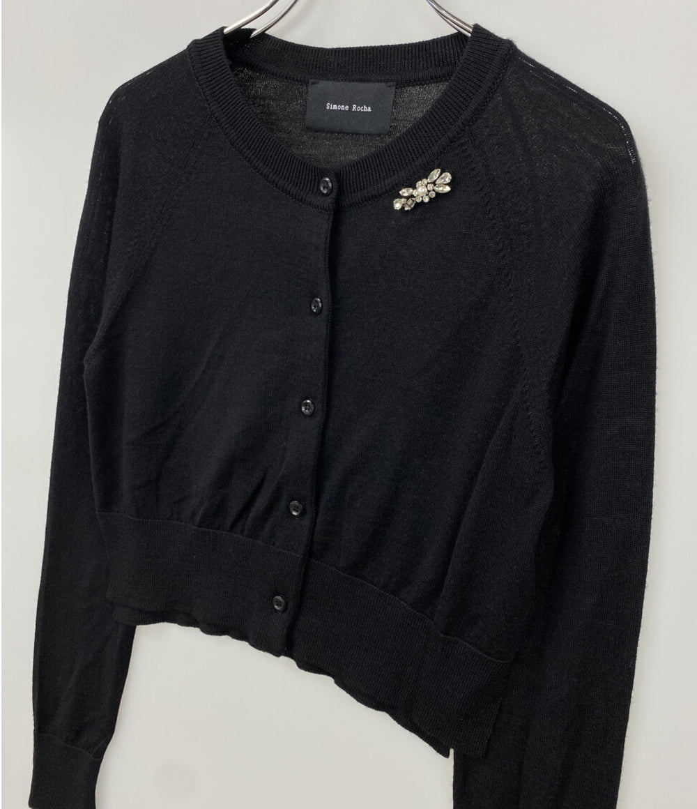 Simone Rocha カーディガン ビジュー ブラック レディース SIZE XS シモーネロシャ