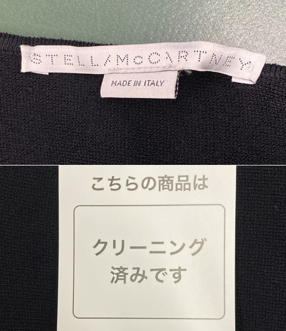 STELLA McCARTNEY 五分袖ニット ブラック ハーフジップ レディース SIZE 36 ステラマッカートニー
